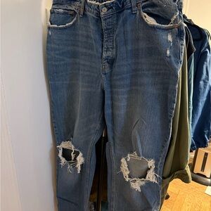 Distressed Ripped Abercrombie Jeans